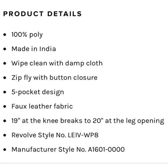 Levi’s Leather 70’s Flare Pants - Picture 7 of 11